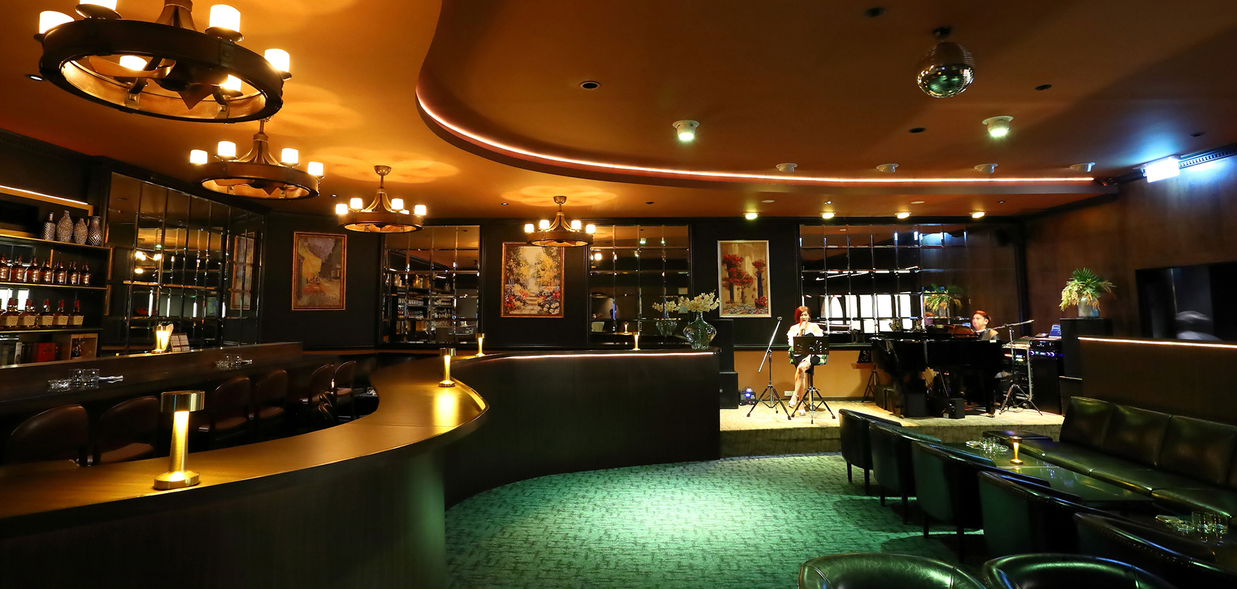 2nd floor bar seating and bottle selection